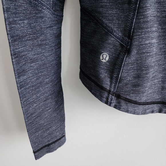 Lululemon Forme Jacket Zip-up Slub Denim Sz 6 - Picture 9 of 11